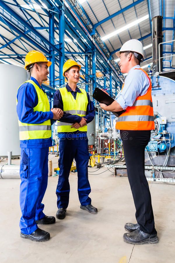 Asian Factory Worker and Engineer As Team Stock Photo - Image of engineering, plant_ 56707540