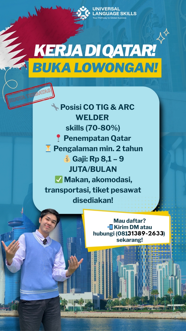 kerja di qatar CO tig & Arc welder